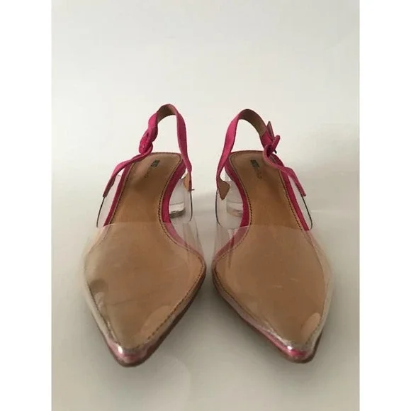 Matiko Zuma Vinyl Slingback Pumps in Pink - Picture 2 of 10